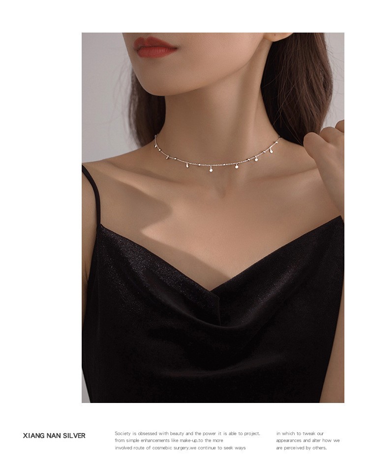 925 Sterling Silver Tassel Necklace for Women, Elegant Round Pendant Jewelry 925 Sterling Silver Tassel Necklace for Women, Elegant Round Pendant Jewelry
