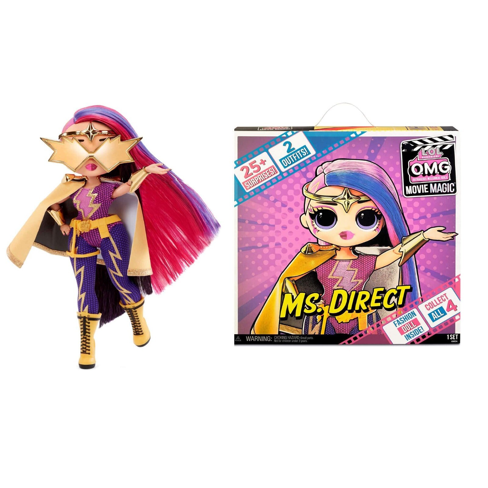L.O.L. Surprise OMG Movie Magic Ms. Direct Fashion Doll with 25 Surprises