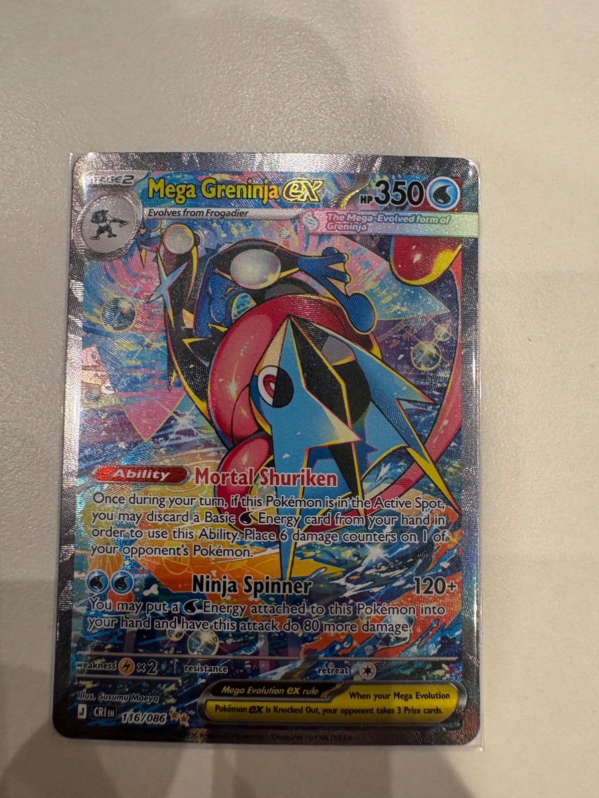 Mega Greninja ex 116/086 Me04: Chaos Rising Holo
