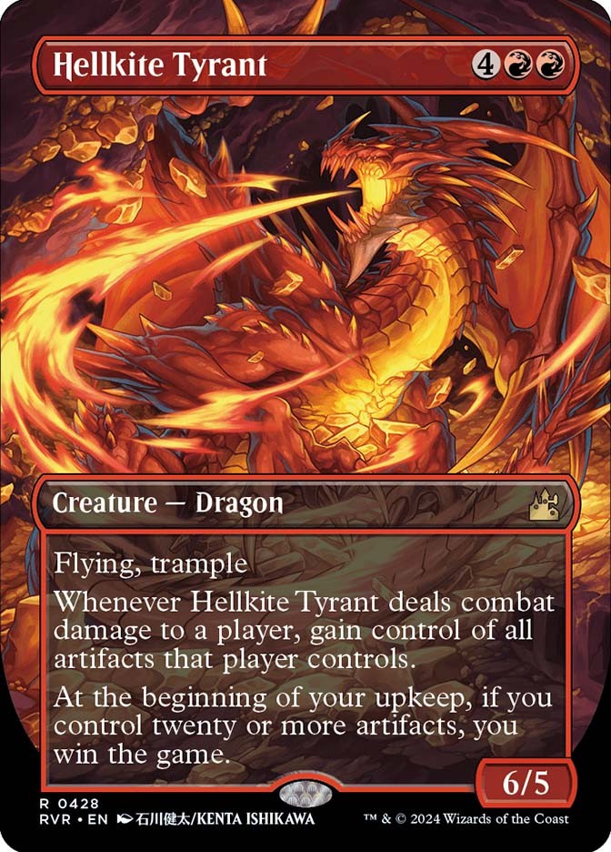 MTG Hellkite Tyrant Borderless - Ravnica Remastered #428