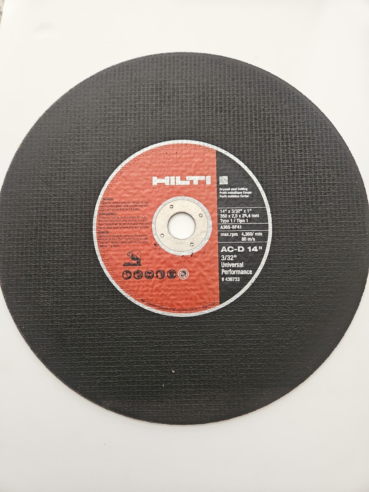 Hilti Dry Wall Stud Cutting AC-D 14in x 3/32 in x 1 in 436733 4 Pack