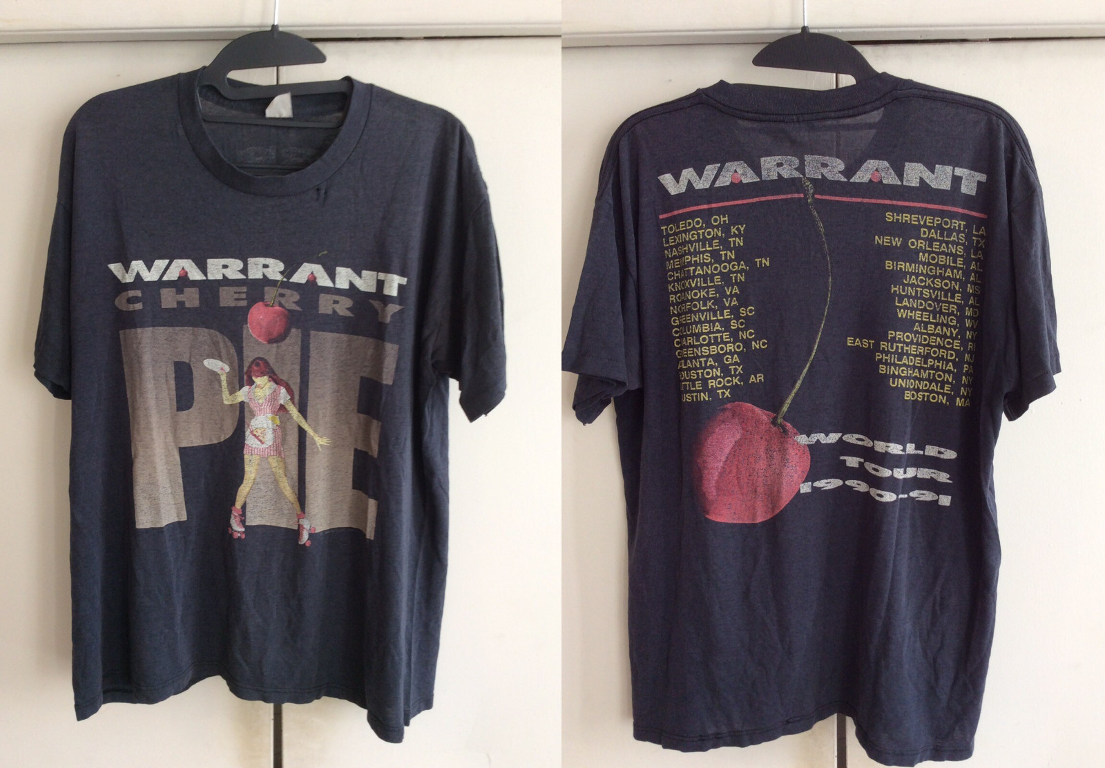2 Sides Warrant Cherry Pie Rock Band T-Shirt Reprint All size SU83