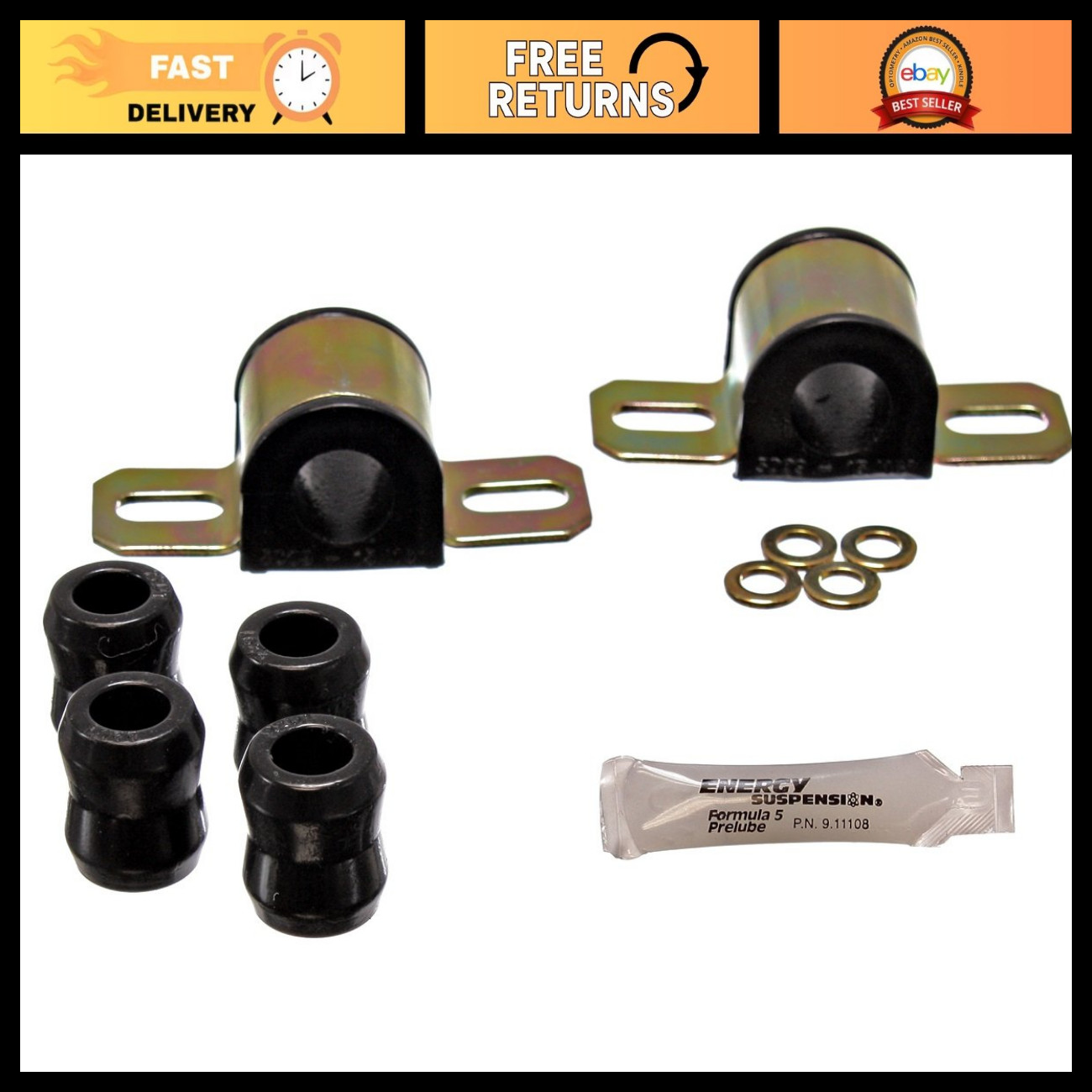 Jeep Stabilizer Bushing - Energy Suspension 2.5101G, Durable Black Replacement P