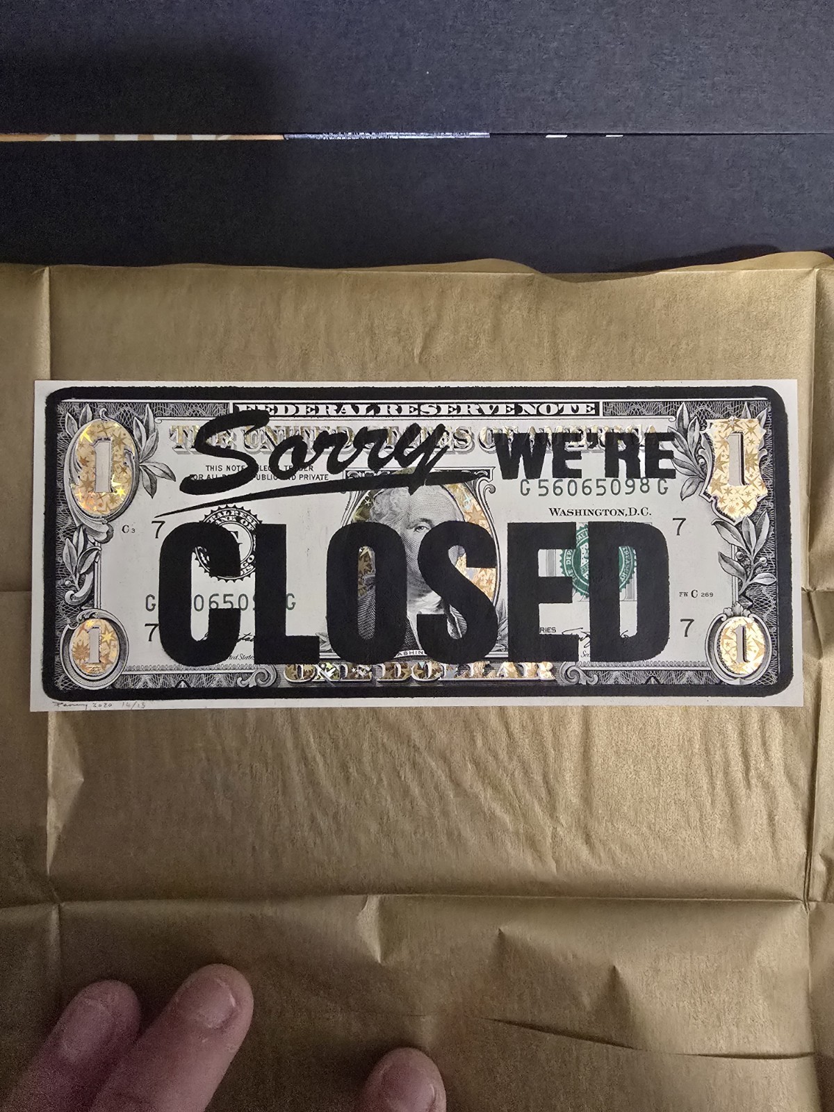 Penny Sign of the Times - Holo Gold Stars Print (Onepennypiece) Stencil Art /15