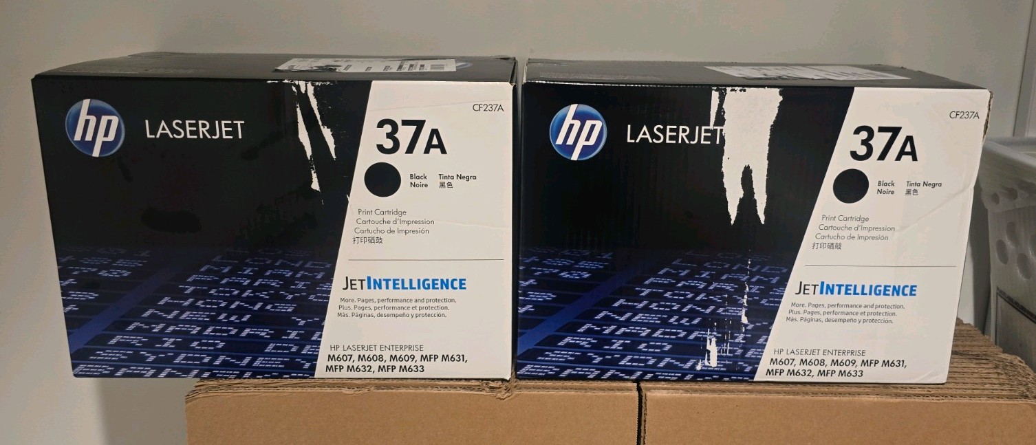 HP 37A Black Standard Yield Toner Cartridge (CF237A), Pack of 2