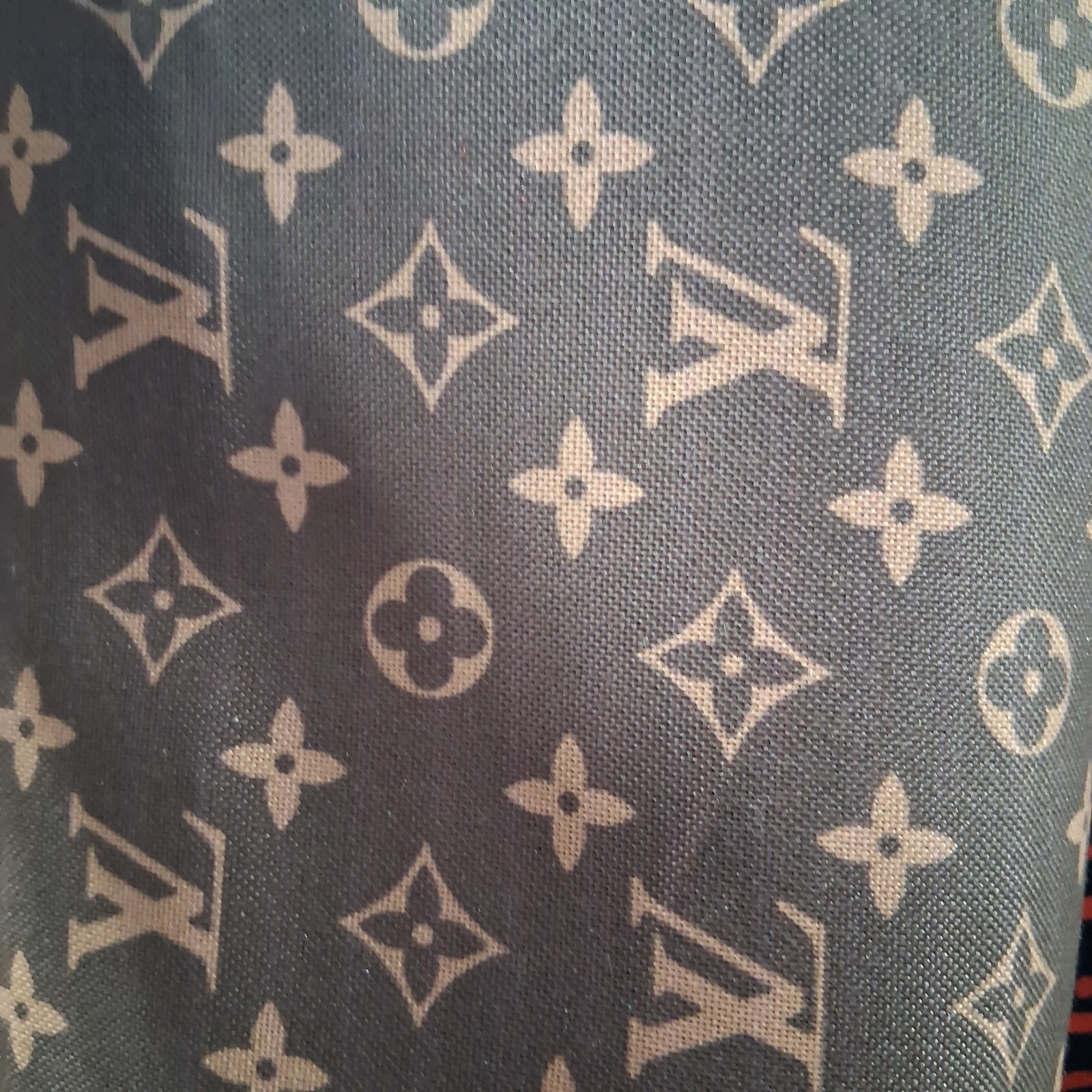 1 yard pre owned used fabric print Canvas No Stretch From Bags And Jackets 