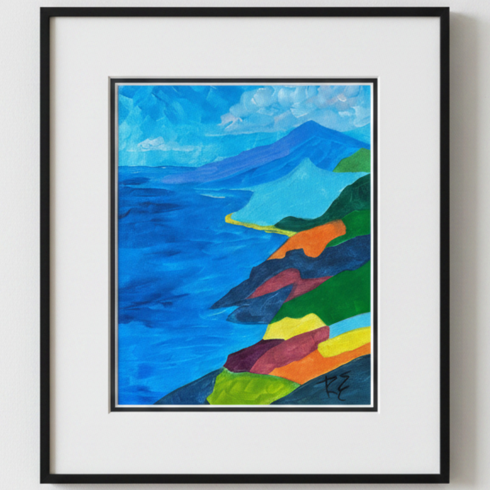 EMBRY Colorful Original 9x12 Landscape Acrylic 