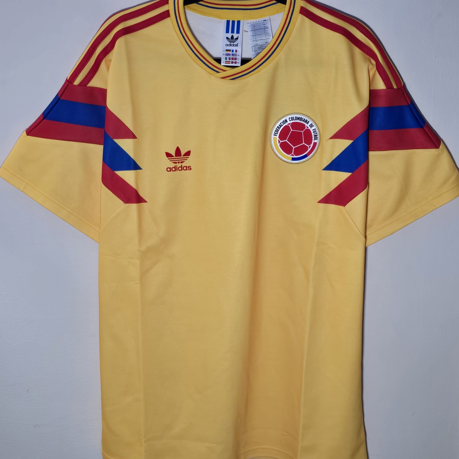 Colombia #10 Adidas Originals 1990 Retro Away Soccer Jersey Men’s L NWT
