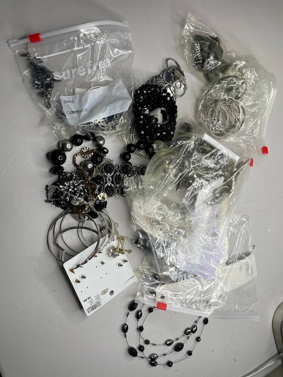Curated 2.6lb Black&White Vintage To Now All Wearable Costume Jewelry Collection