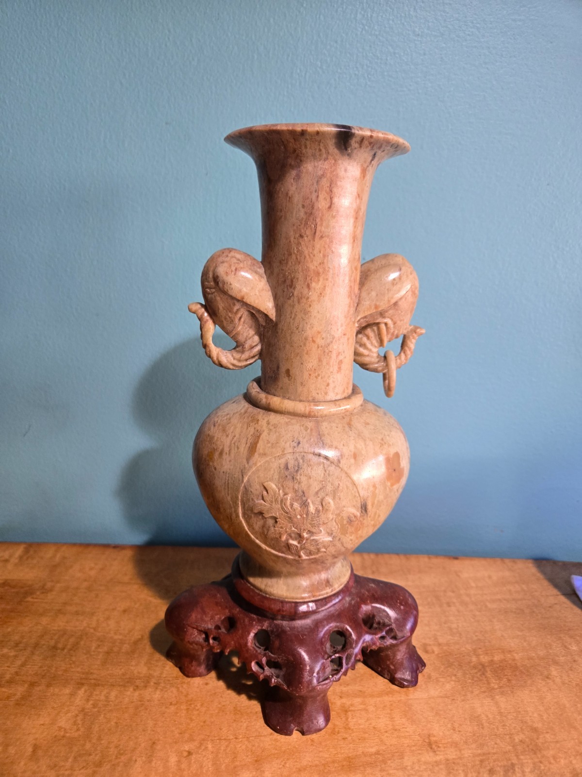 Vintage Chinese Soapstone Vase Vintage Chinese Soapstone Vase