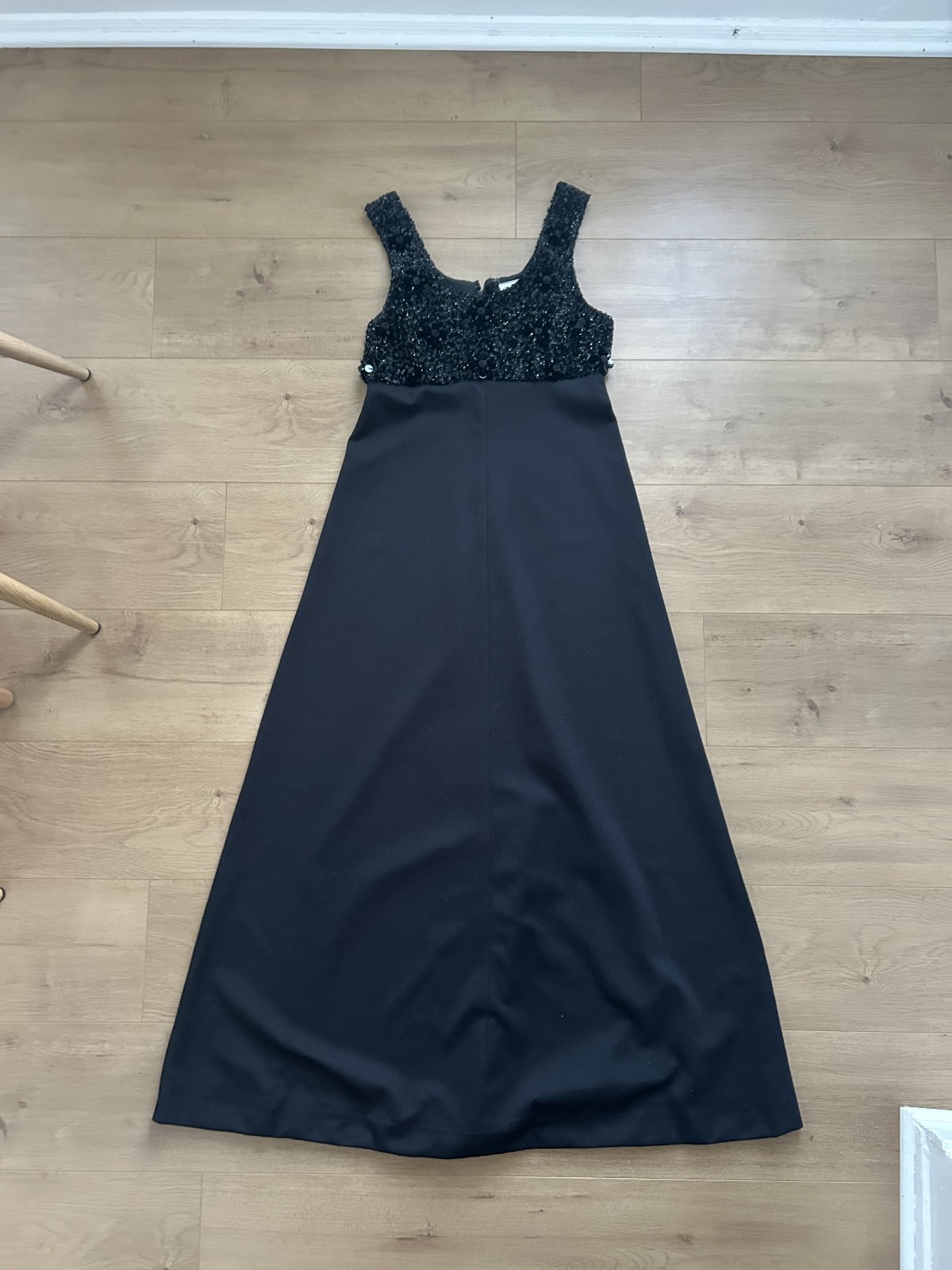 Vintage 1950\'s Black Sequined Evening Dress