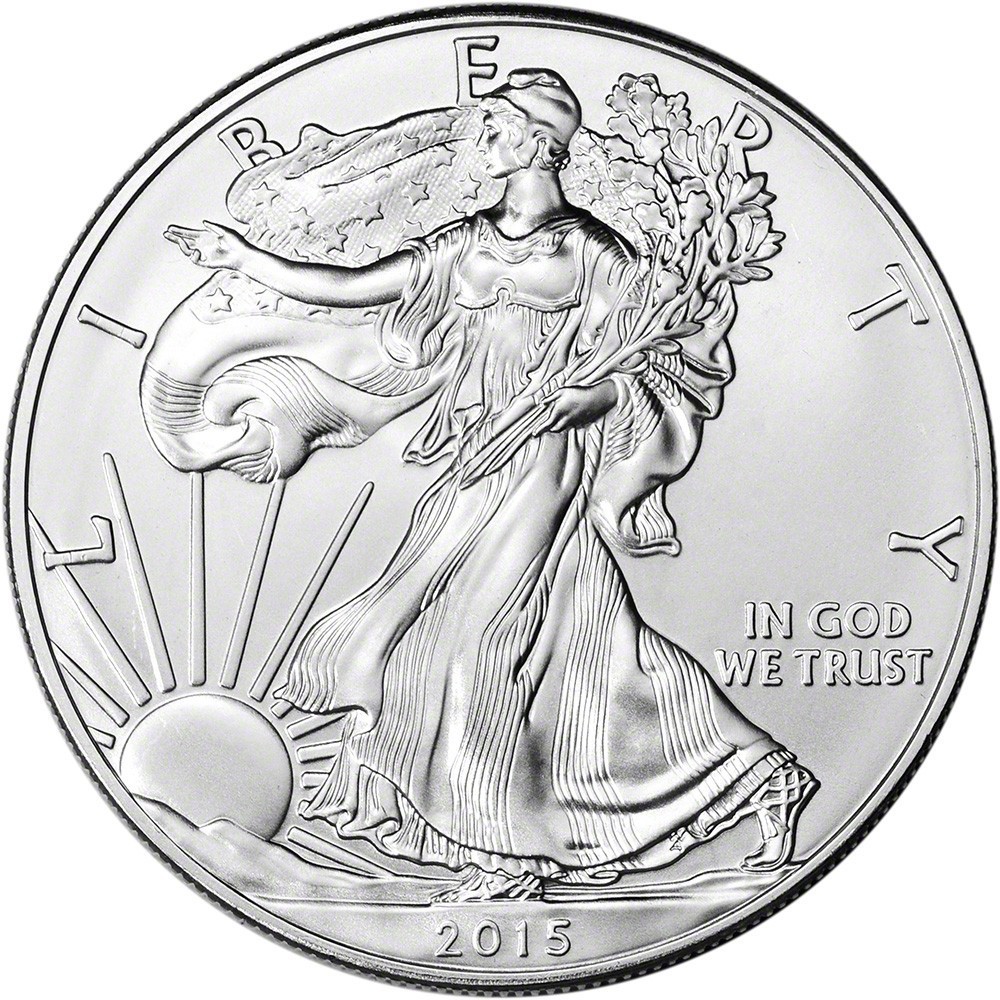 2015 American Silver Eagle 1 oz .999 Silver $1 Coin - BU