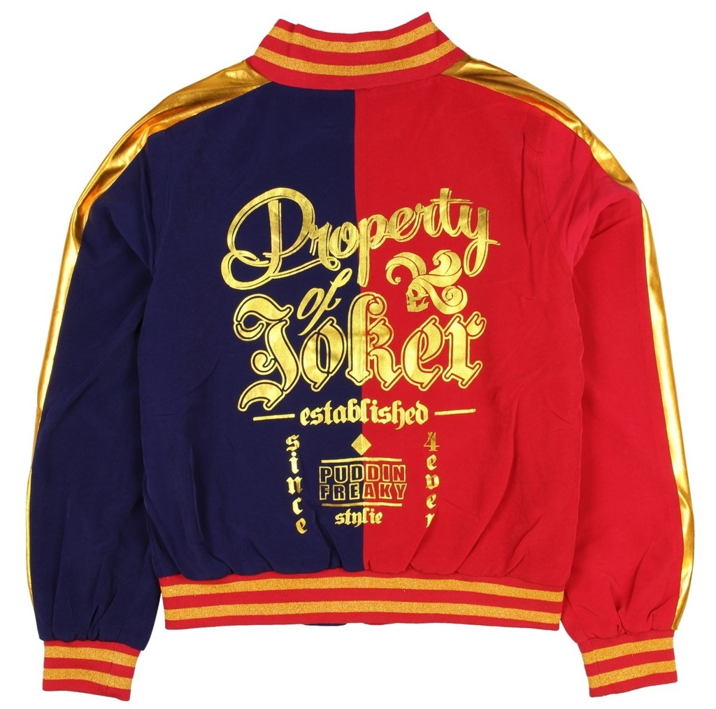 Harley Quinn Joker Halloween Cosplay Costume Bomber Jacket for Adults Outfit
