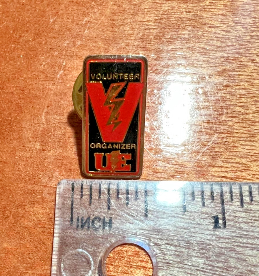 UE United Electrical Workers Union Volunteer Metal Pin