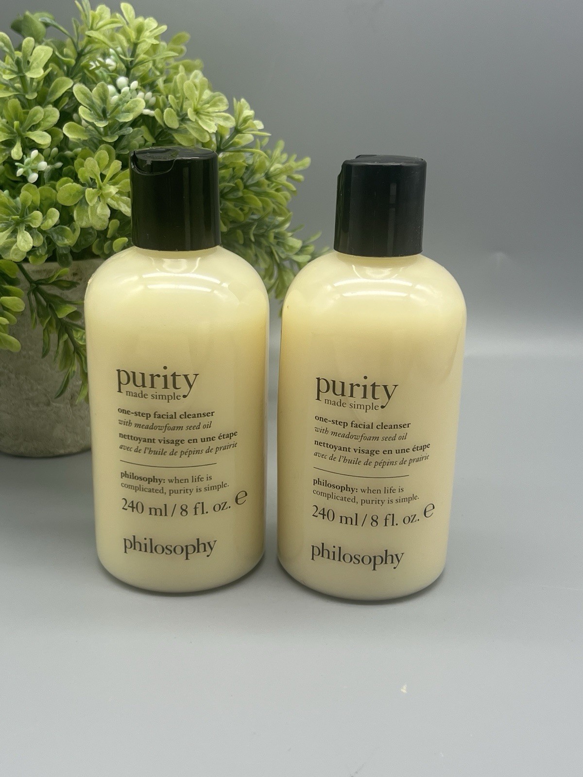 2 Philosophy Purity Made Simple One-Step Facial Cleanser 8 oz Not Sealed New