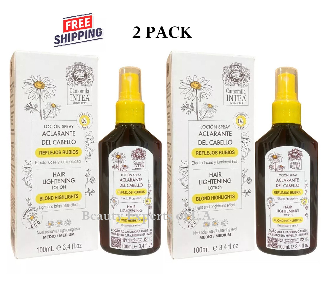 2 PACK INTEA Camomile Blond Highlights Hair Lightening Lotion 100ml Exp 11/2029