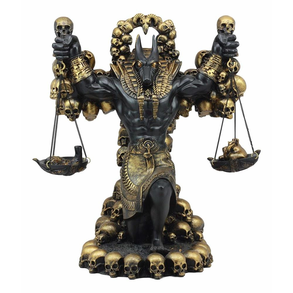 Ebros Large Ancient Egyptian God Anubis Scales Of Justice Statue 11.75\