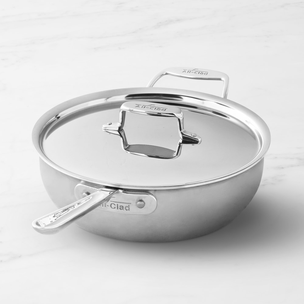All-Clad D5 Stainless Steel Essential Pan with Lid 4 Qt - NEW, Freeship