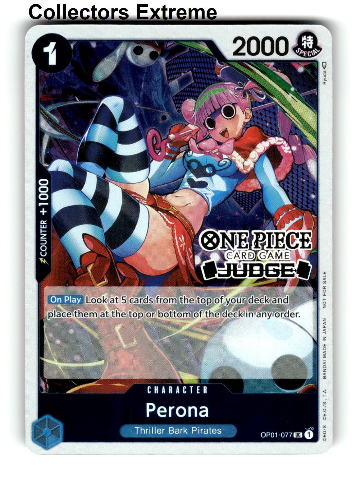 One Piece Promotion Tournament Kit Foil Card OP01-077 Perona - Judge
