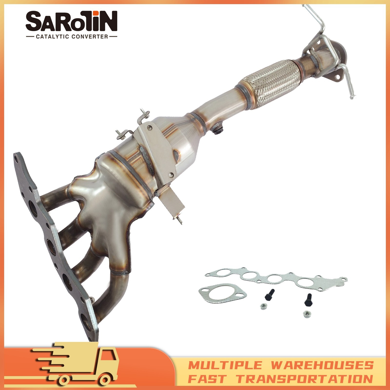 Catalytic Converter Exhaust Manifold For Mazda 3 2.0L 2004-2009 Direct Fit