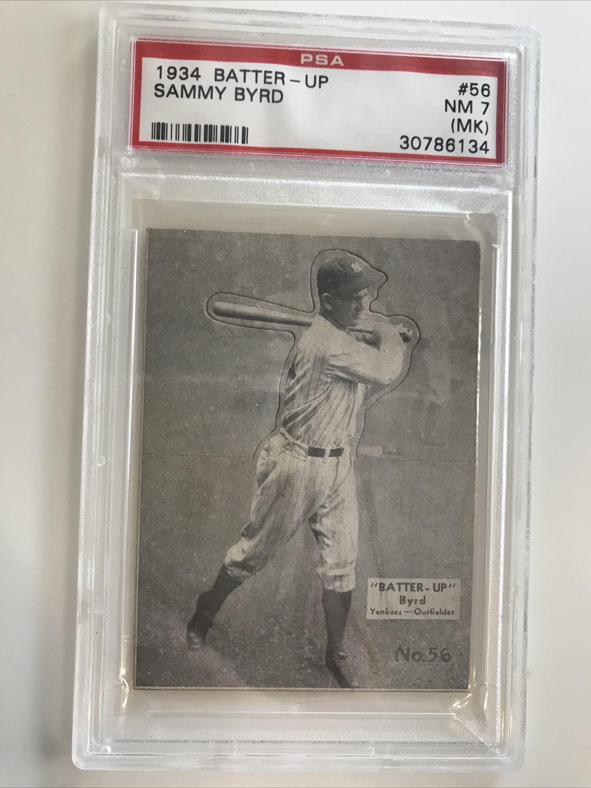 1934 Batter-Up #56 Sammy Byrd PSA 7 NM