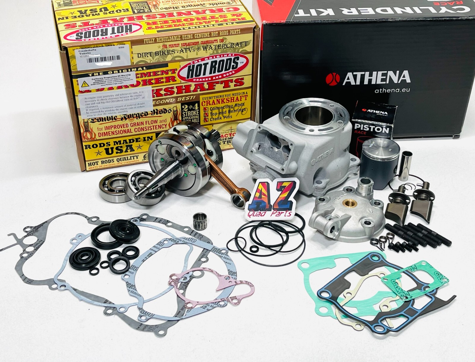 05-21 Yamaha YZ 125 58mm 144cc Athena Big Bore Cylinder Crank Motor Rebuild Kit