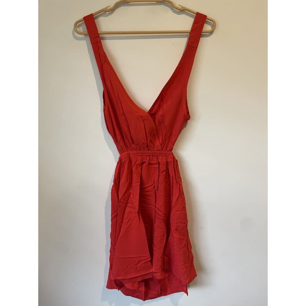 ASOS Design Size 8 Tie Back Cross Front Split Beach Dress