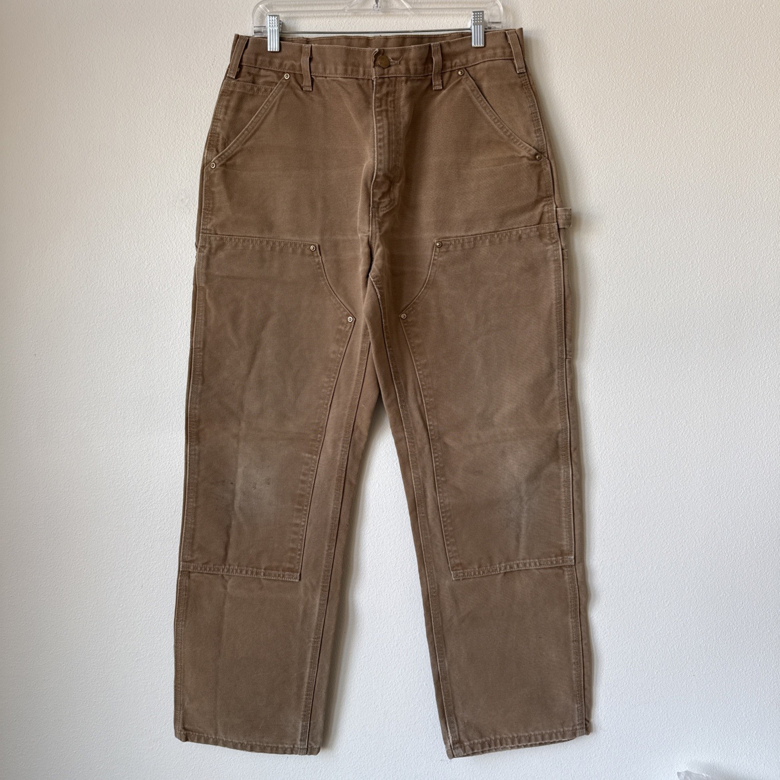 Carhartt B01 BRN Double Knee Duck Jean 34X32 Work Distressed Hole Thrash Grail Carhartt B01 BRN Double Knee Duck Jean 34X32 Work Distressed Hole Thrash Grail