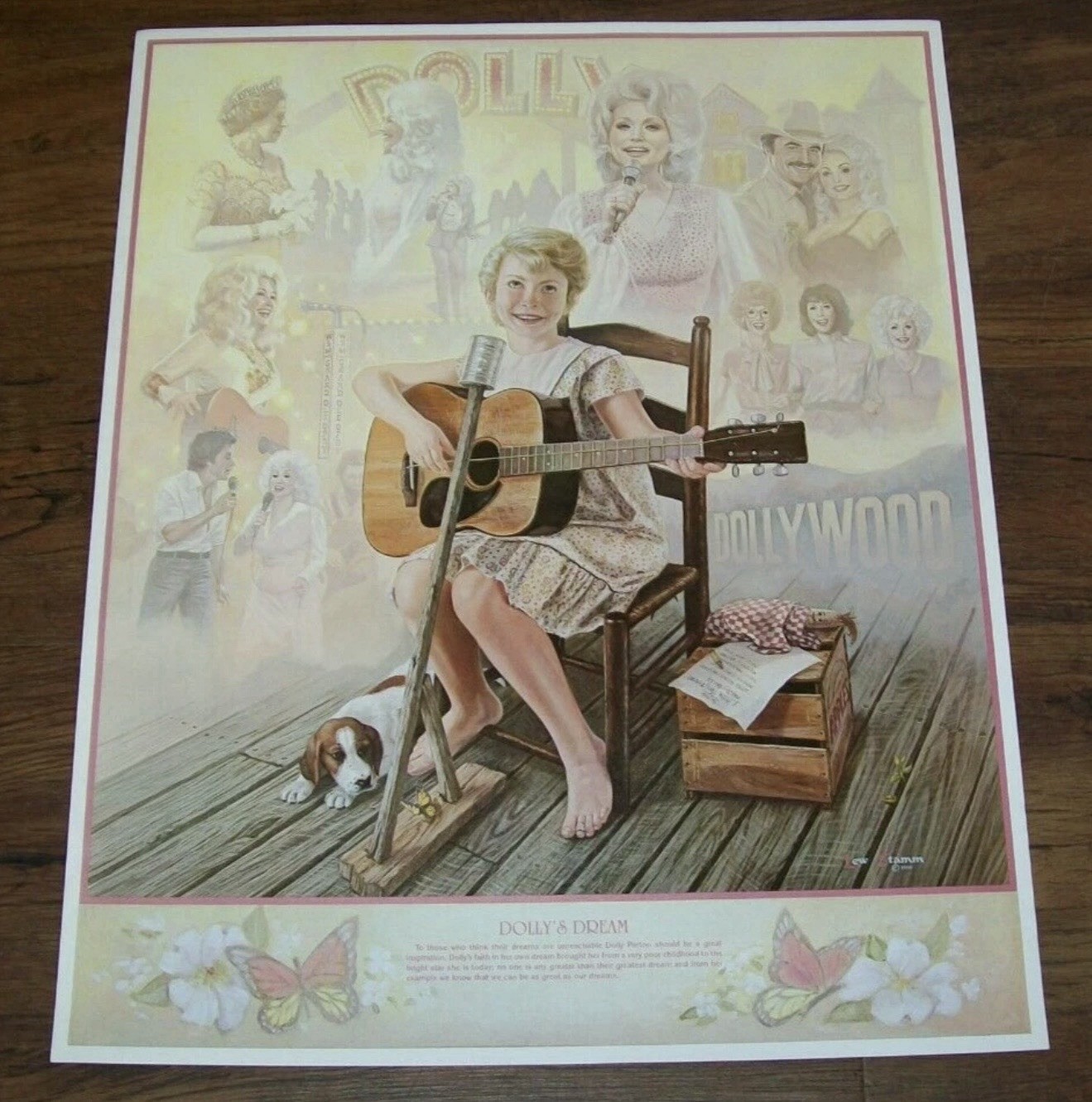 Original 1986 Dolly Parton Poster, Dolly’s Dream, Dollywood by Lew Stamm, RARE