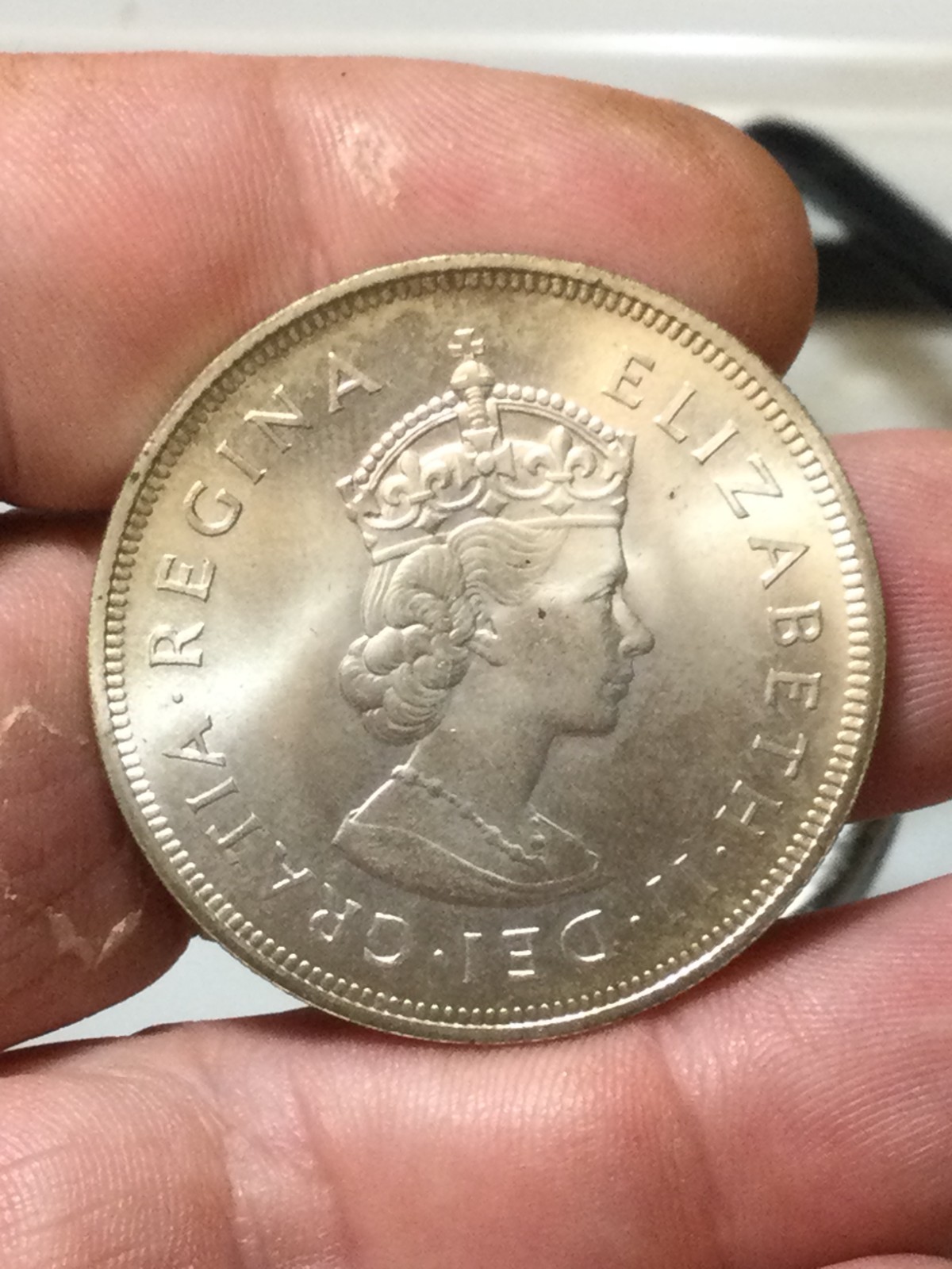1959 Bermuda One Crown Silver Coin 1959 Bermuda One Crown Silver Coin