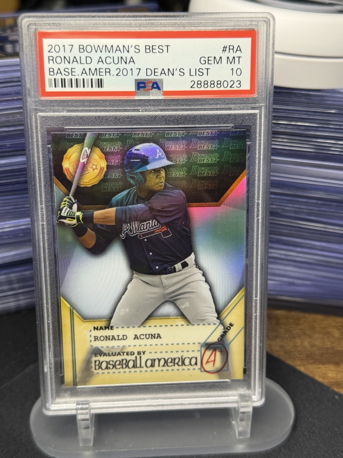 2017 Bowman\'s Best - Baseball America\'s 2017 Deans List Ronald Acuña Jr....