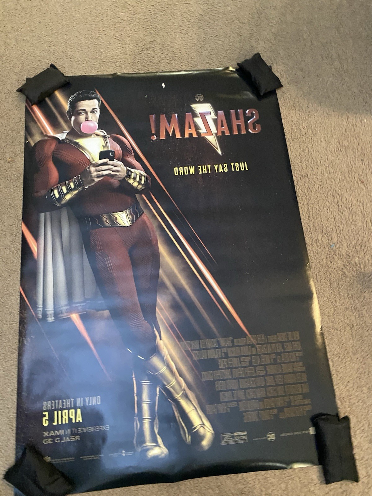 Shazam - original DS movie poster 27x40 D/S DCEU Snyderverse