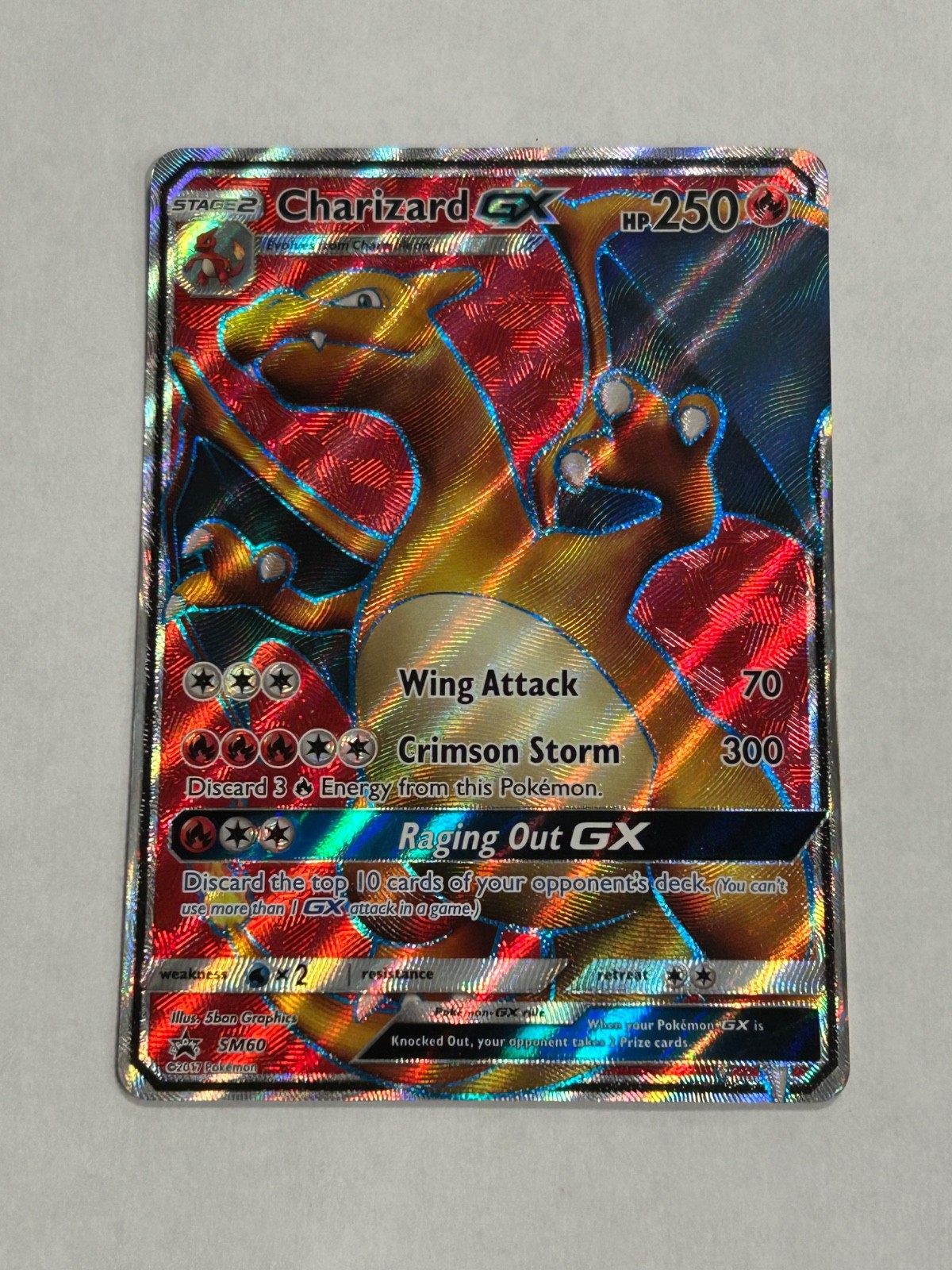 Charizard GX SM60 Sm Holo DMG Pokemon TCG Sun & Moon Promo Card Pokemon TCG Charizard GX SM60 Sm Holo DMG Pokemon TCG Sun & Moon Promo Card Pokemon TCG