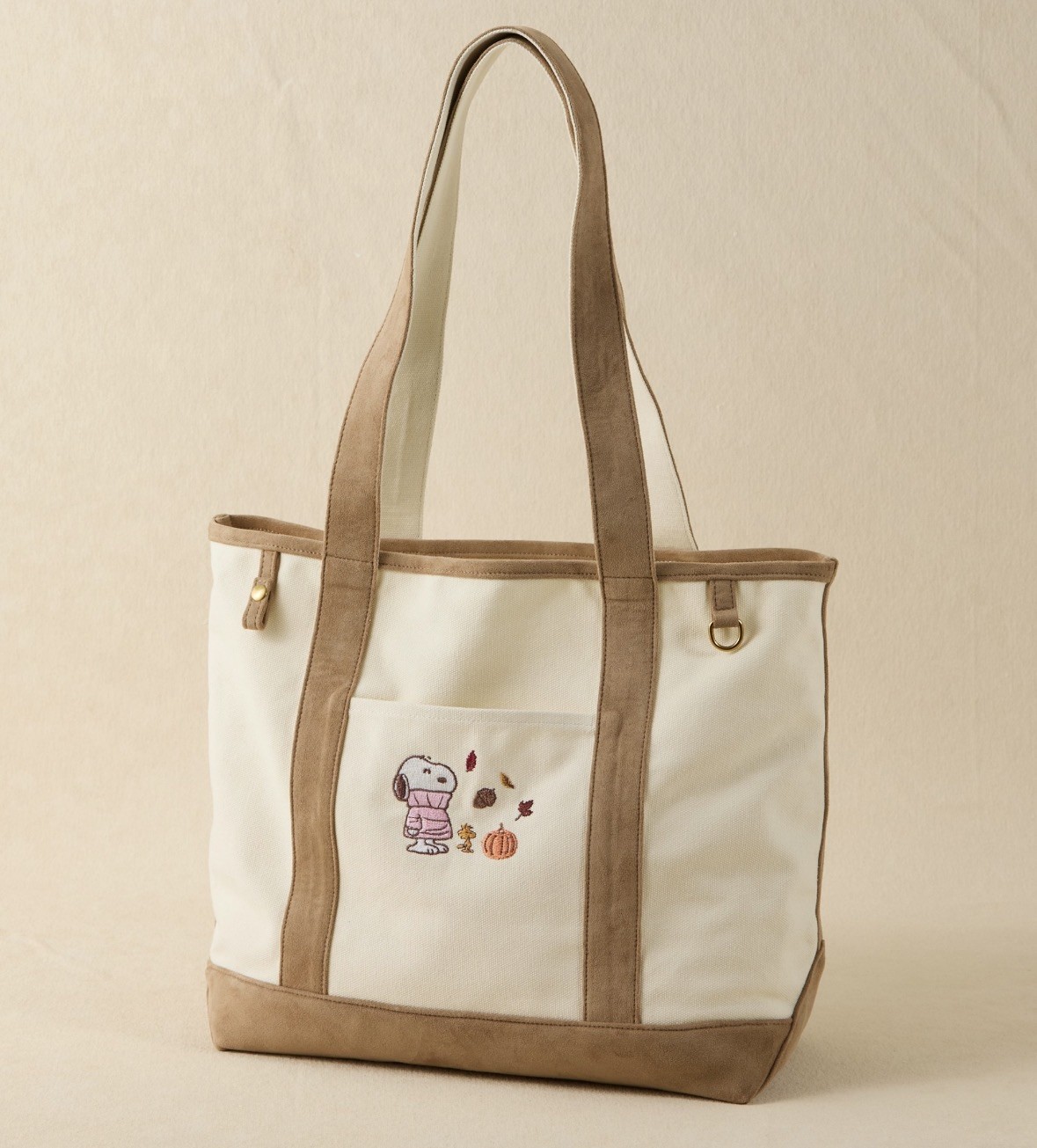 New American Eagle Peanuts Snoopy Fall Off Duty Canvas Tote Bag W/tags