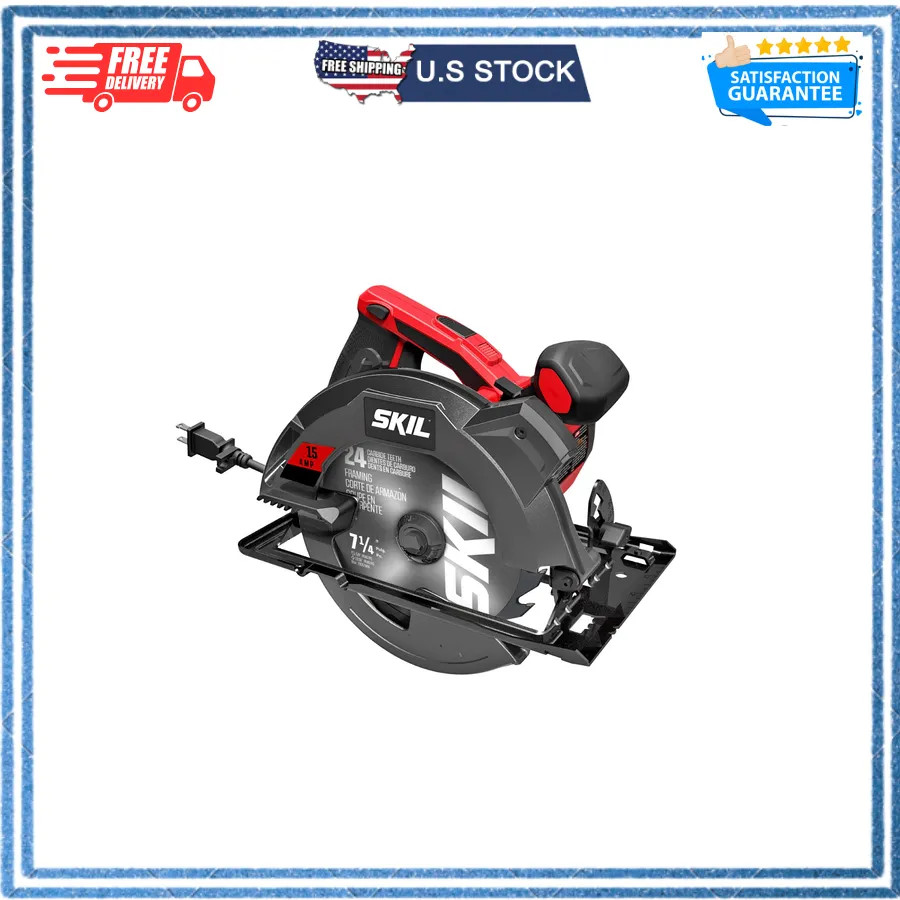 SKIL 5280-01 15 Amp 7-1/4 Inch Corded Circular Saw with Laser Guide
