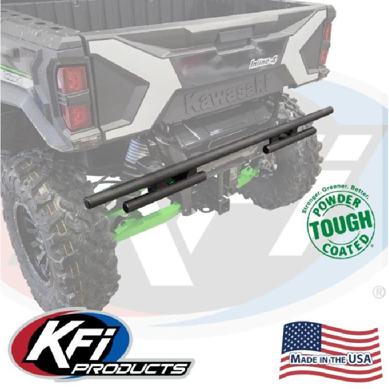 KFI Rear UTV Bumper Black Powder-Coated Steel 102230 Made in USA
