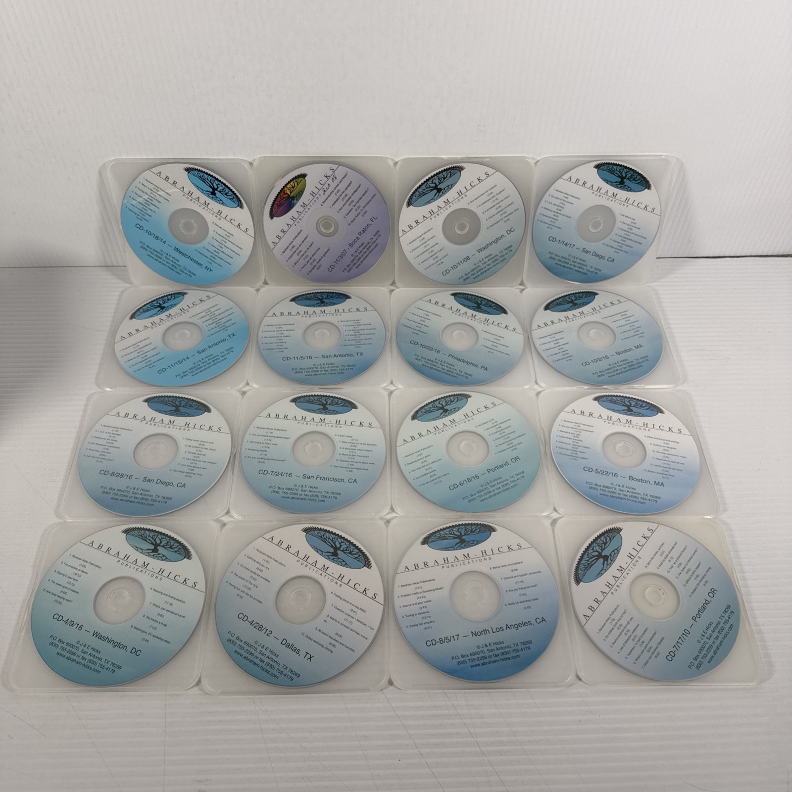 Abraham-Hicks Publication Workshop Audio Disc CDs 2010-2016  (Lot of 123)