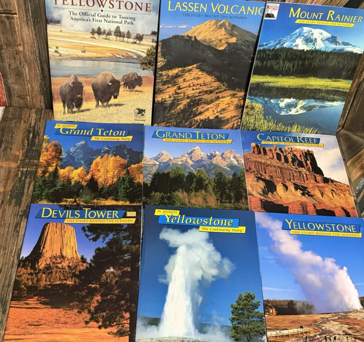 8 Vintage Travel Publications Yellowstone Grand Teton Devils Two Mt Rainier VG 8 Vintage Travel Publications Yellowstone Grand Teton Devils Two Mt Rainier VG