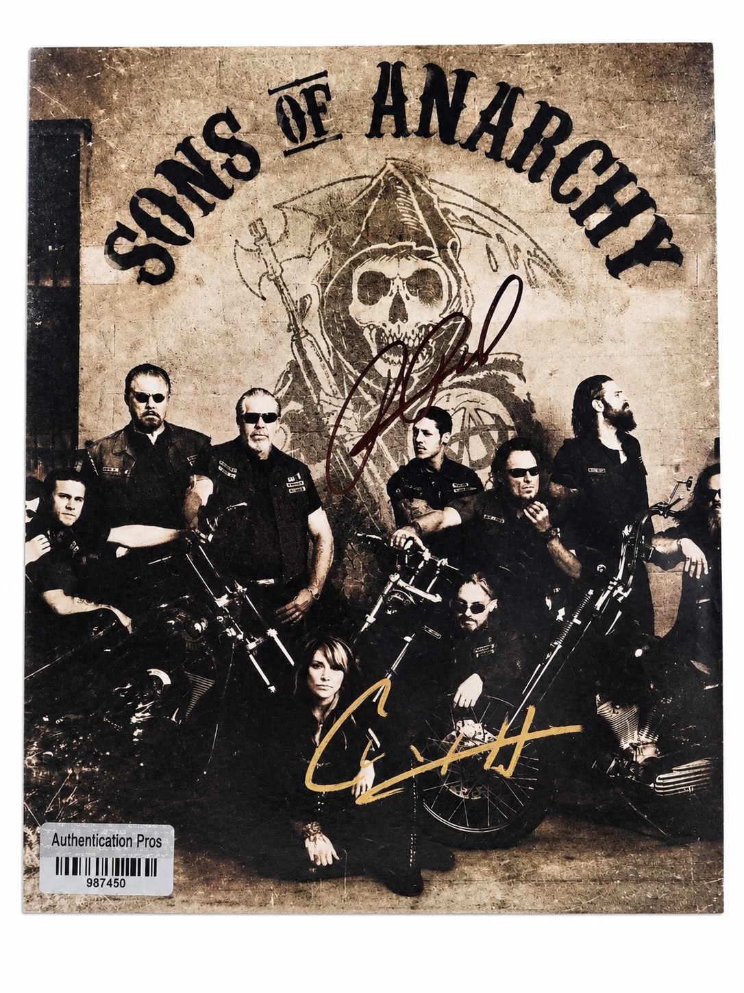 Sons of Anarchy Charlie Hunnam Ron Pearlman Signed Autographed 8x10 Photo w/ COA