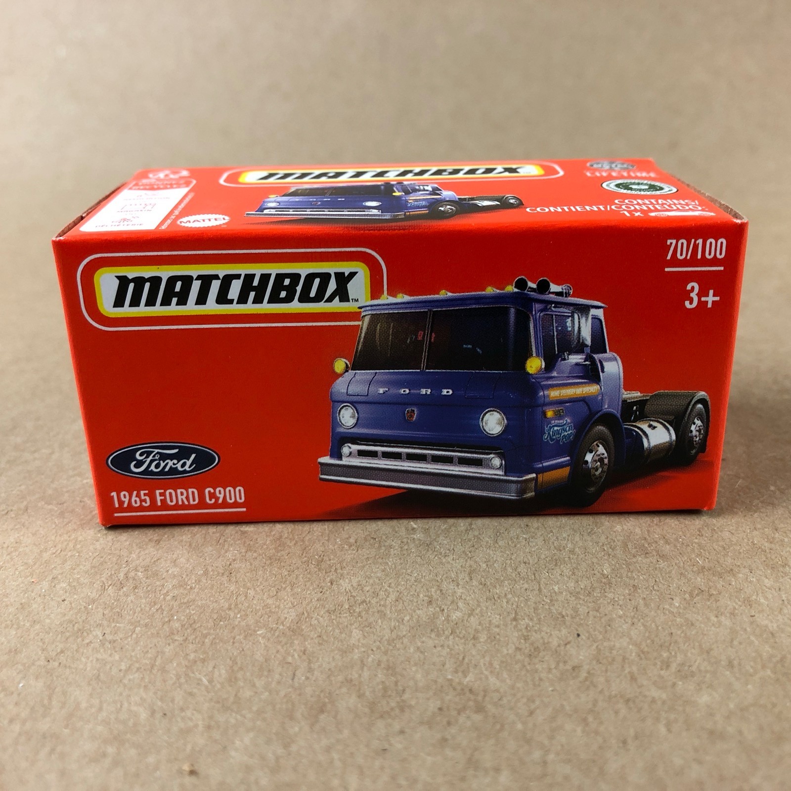 2024 Matchbox Power Grabs 1965 Ford C900 Truck Blue 70/100 1:64 Diecast Car