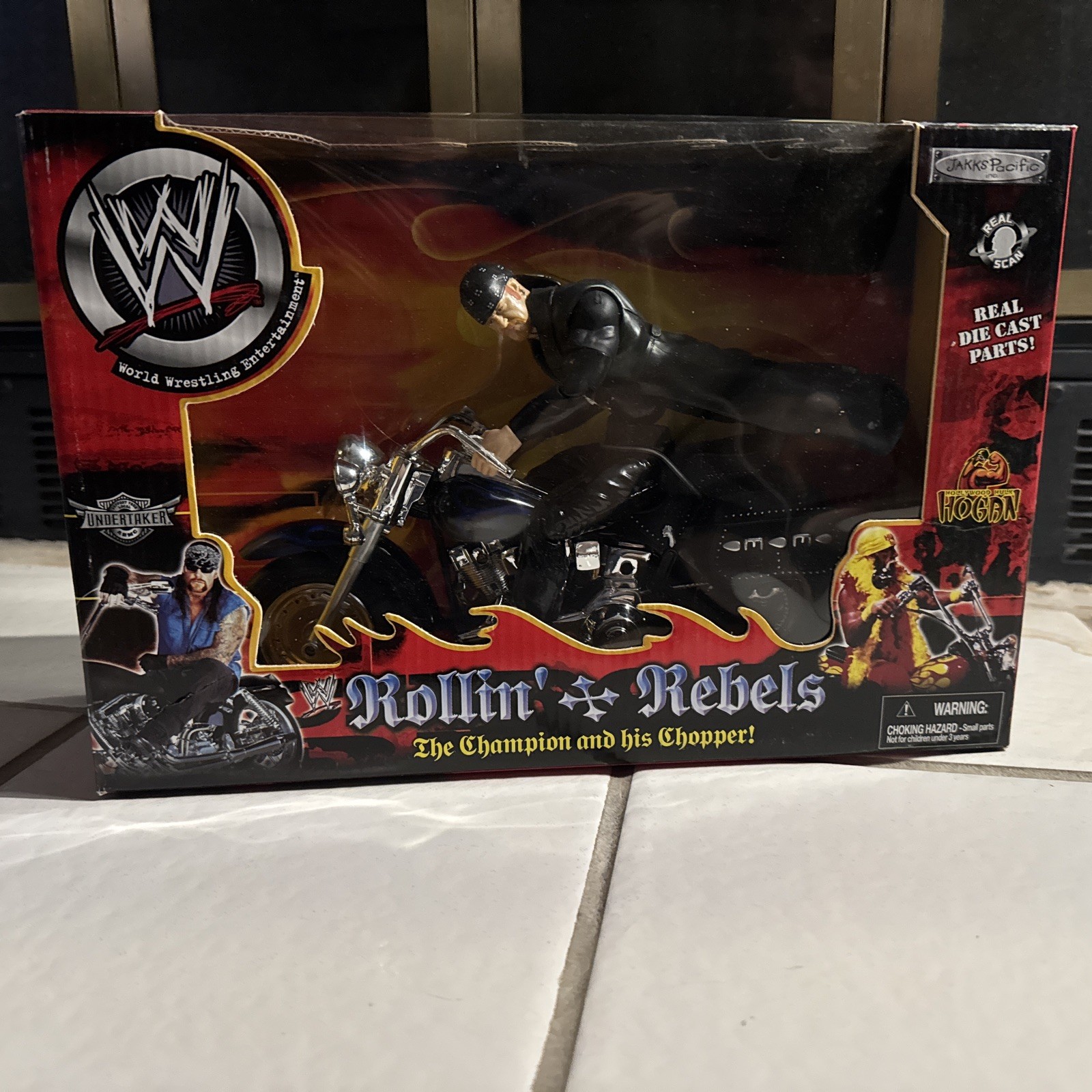 WWE Jakks Rollin Rebels Undertaker Champion & His Chopper Action Figure PKG DMG WWE Jakks Rollin Rebels Undertaker Champion & His Chopper Action Figure PKG DMG