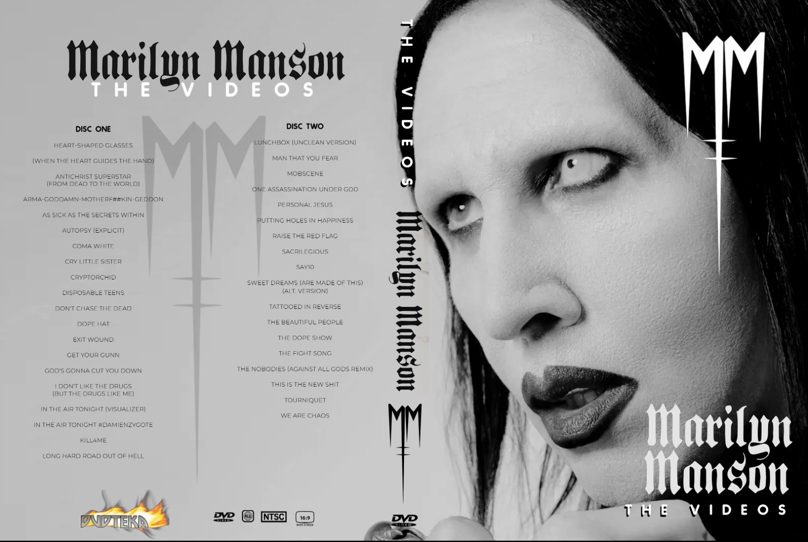 MARILYN MANSON THE VIDEOS (2 DVDS) WHITE ZOMBIE DISTURBED KISS ALICE IN CHAINS