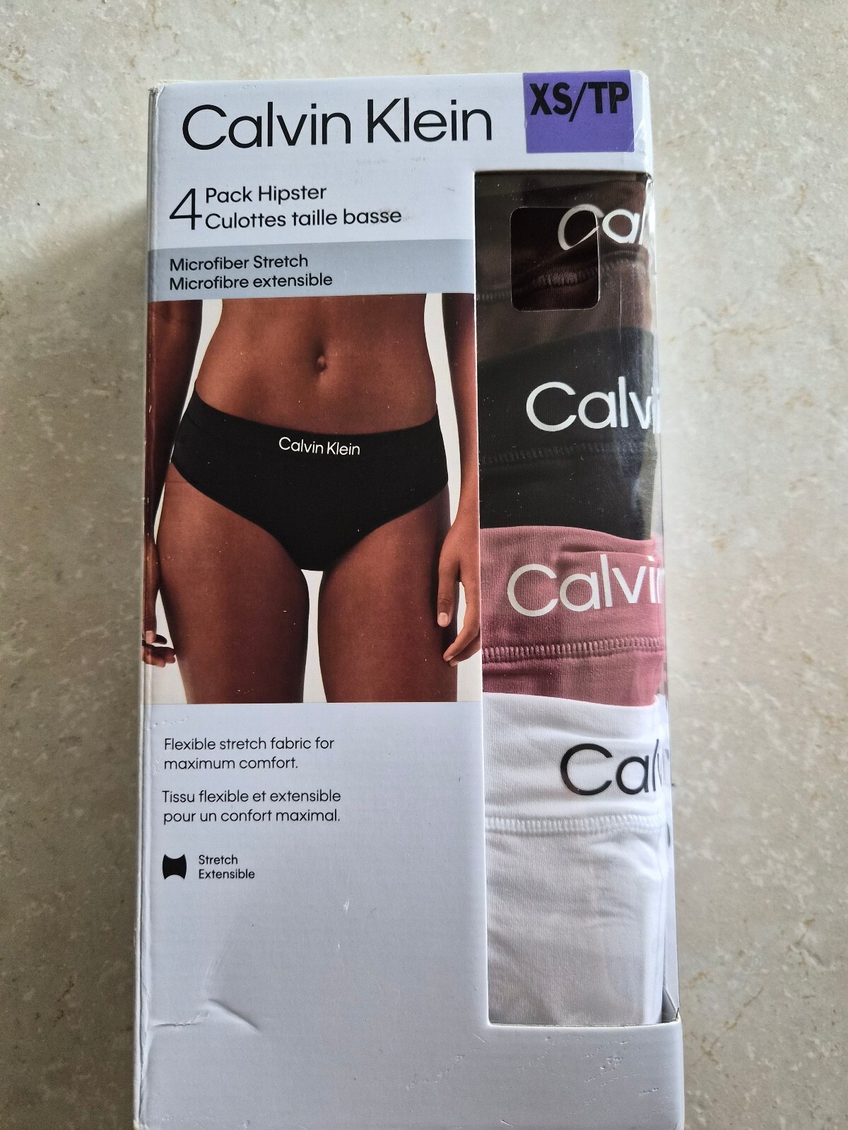 Calvin Klein 4 Pack Hipster Underwear Microfiber Stretch XS 0063