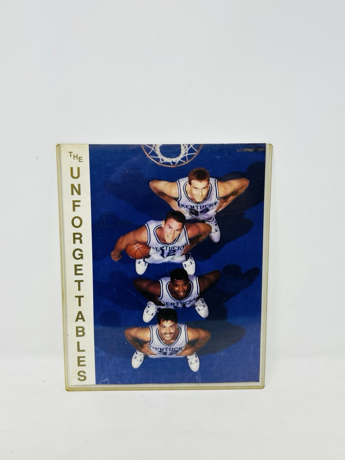 1992 Kentucky Wildcats The Unforgettables Signed Basketball Print UK B36