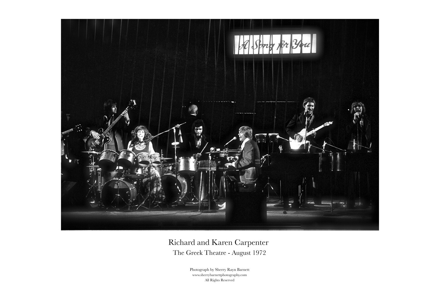 The Carpenters Greek Theatre 1972 special edition photo from 50th Ann\'y The Carpenters Greek Theatre 1972 special edition photo from 50th Ann\'y