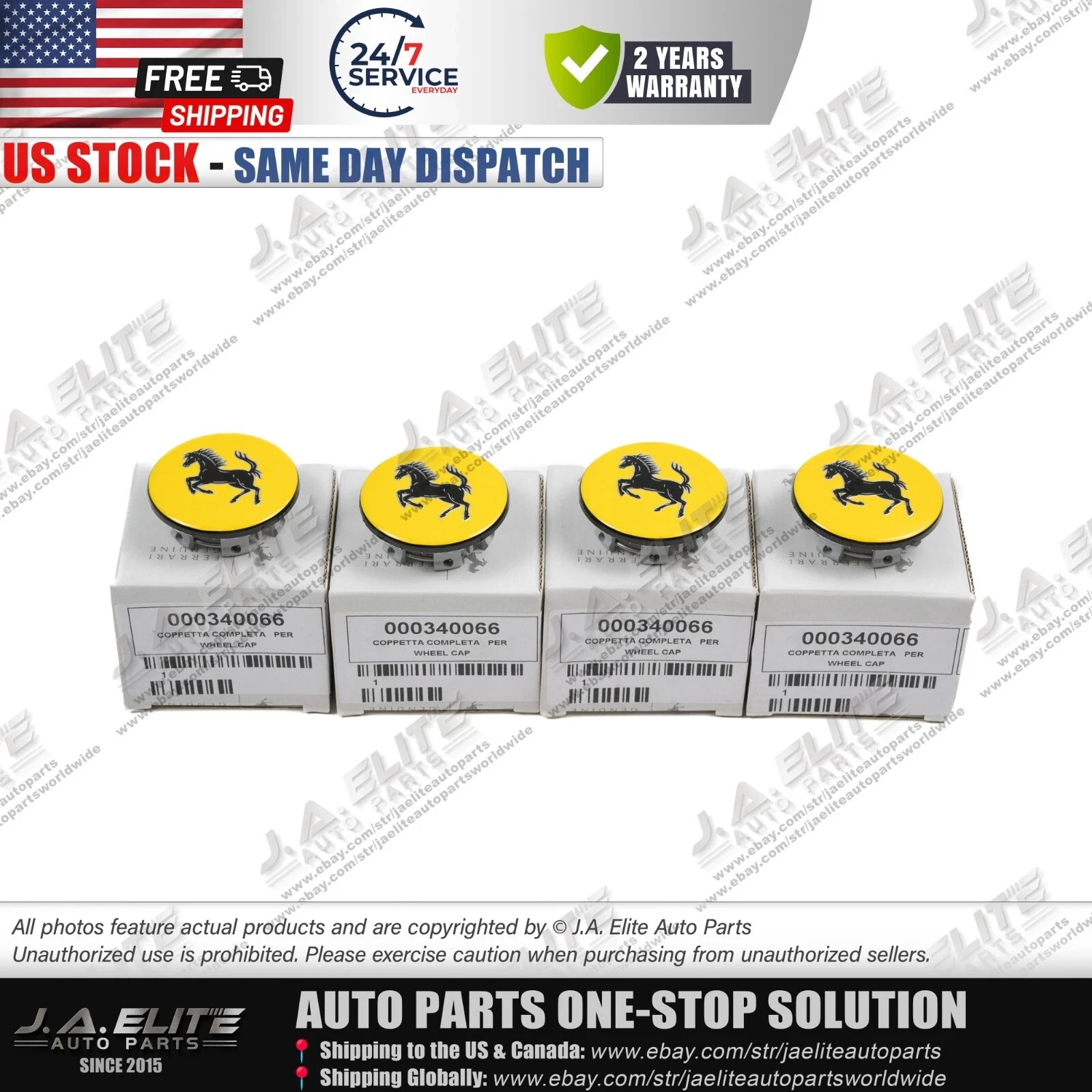 @ . 4pcs Genuine Ferrari Wheel Centre Caps fit Ferrari, 340066