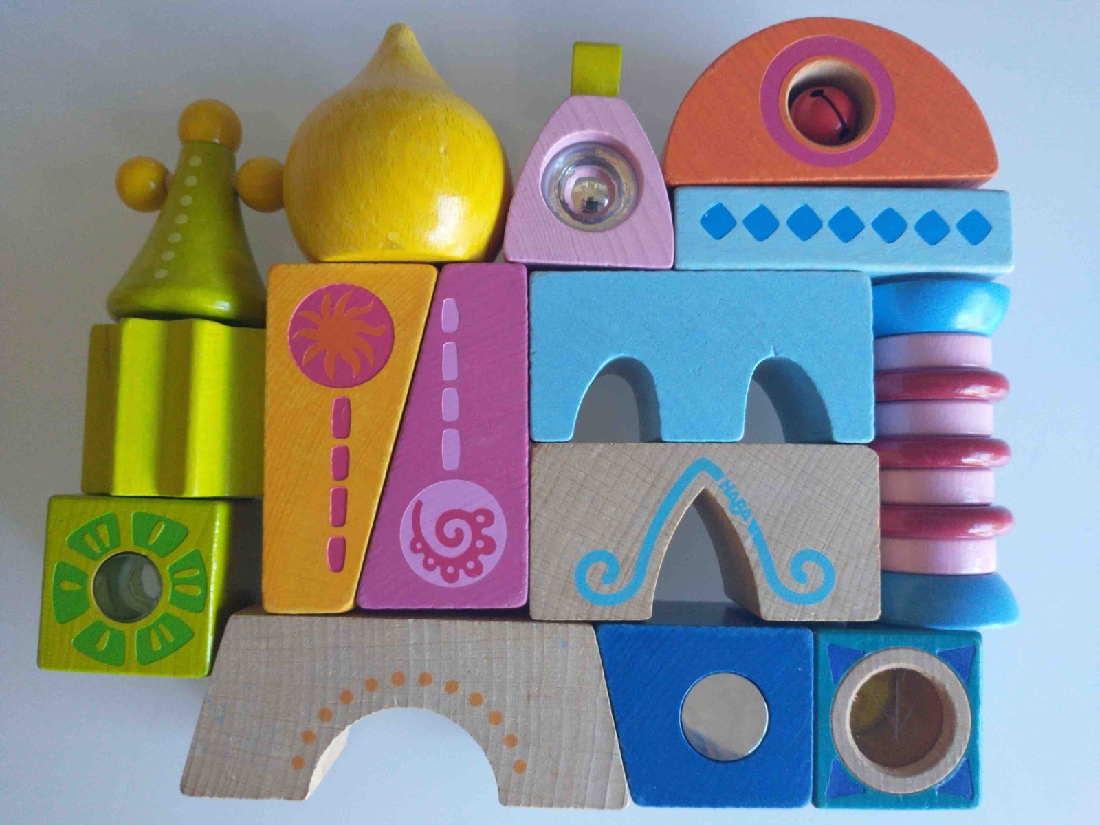 Rare HABA Cordoba Sensory Blocks 15 piece Set Made in Germany Waldorf Montessori