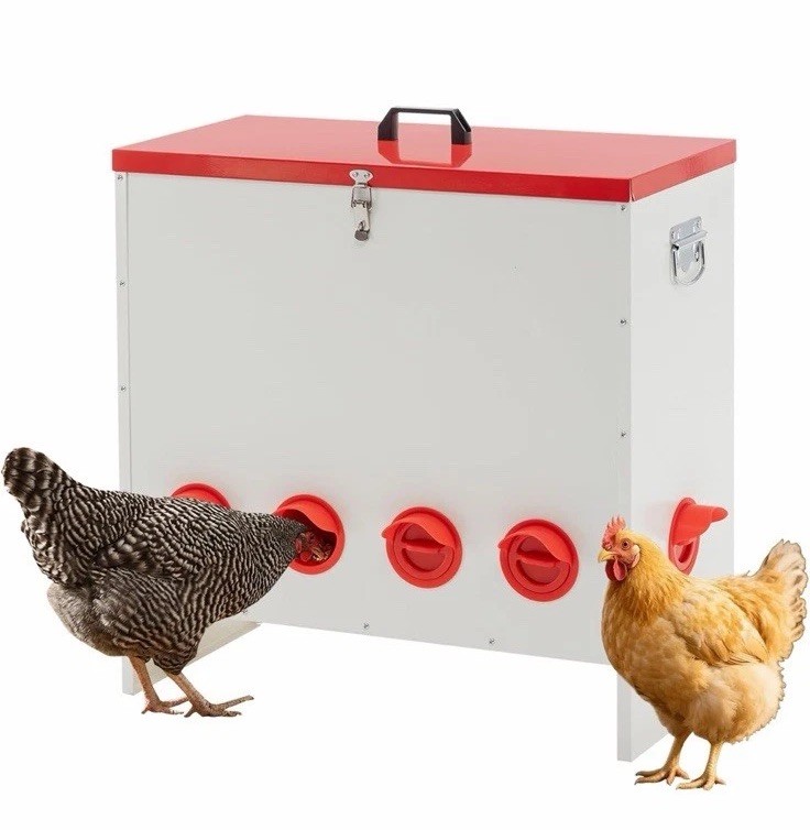 10-Port Metal Chicken Feeder 90LBS Automatic Rat Proof No Waste Chicken Food 10-Port Metal Chicken Feeder 90LBS Automatic Rat Proof No Waste Chicken Food