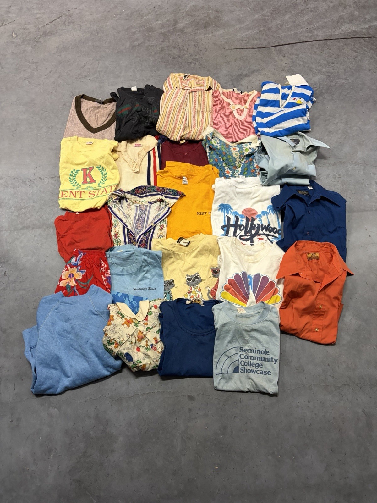 TRUE VINTAGE Lot Of 24 Pieces Various Distressed 40s-80s Men’s, Kids, Womens Etc