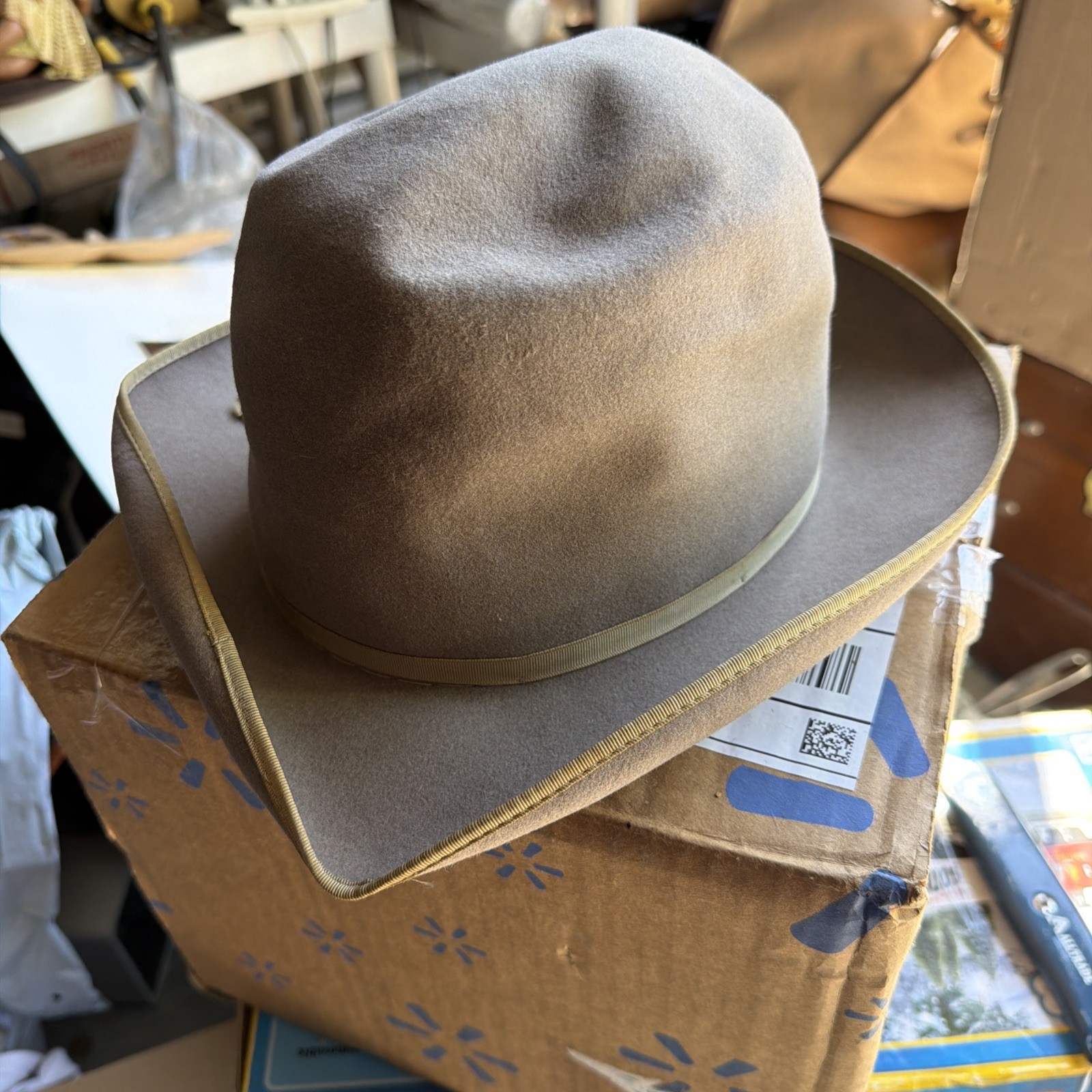 Vintage 1950s Royal Stetson Stratoliner Fur Felt Fedora Hat Barth\'s No Size See